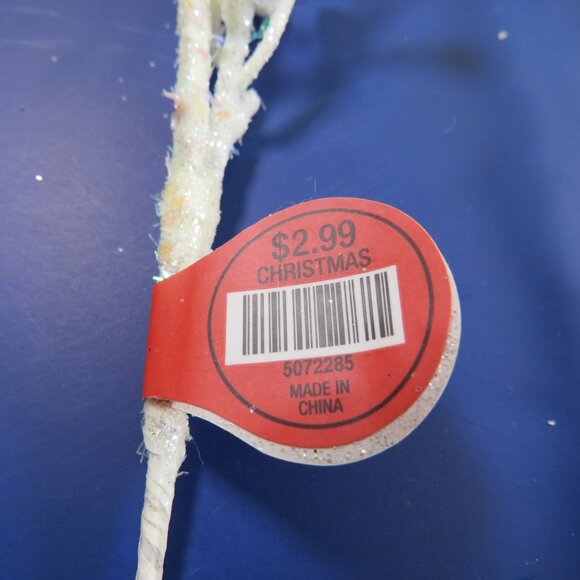 "snowy" White Flower Branches with Iridescent Glitter mixed in Floral Stems - Picture 6 of 6